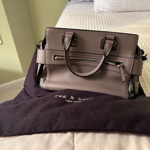 RAG AND BONE GREY SACHET CROSSBODY BAG